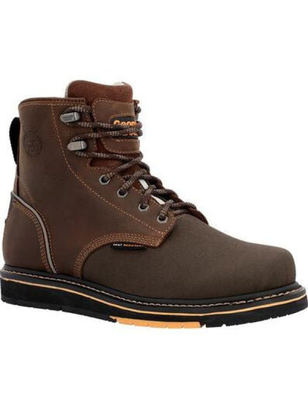 Georgia Men's Amp Lt Power 6" Wedge Comp Toe Work Boot -Brown- GB00519