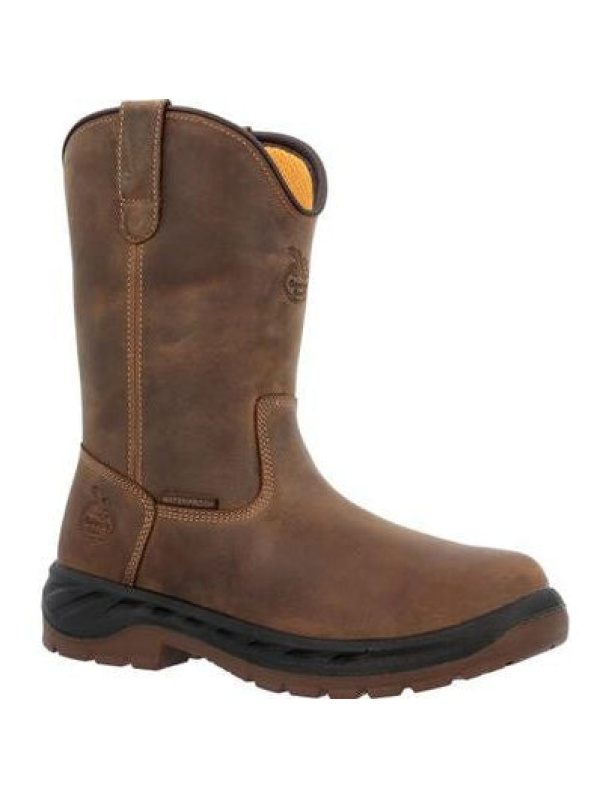 Georgia Men's Boot Ot 10" Waterproof Pull On Work Boot -Brown- GB00523