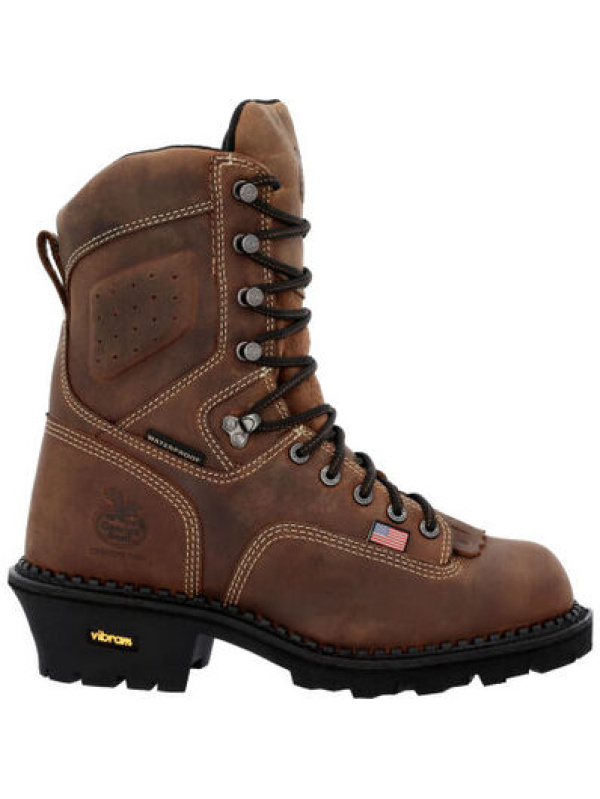 Georgia Men's USA 9" Soft Toe WP Logger Work Boot- Horse- GB00539