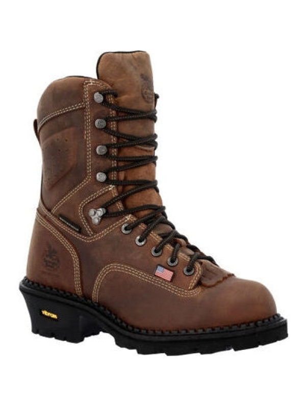 Georgia Men's Usa Logger 9" WP Comp Toe Work Boot - Crazy - GB00540