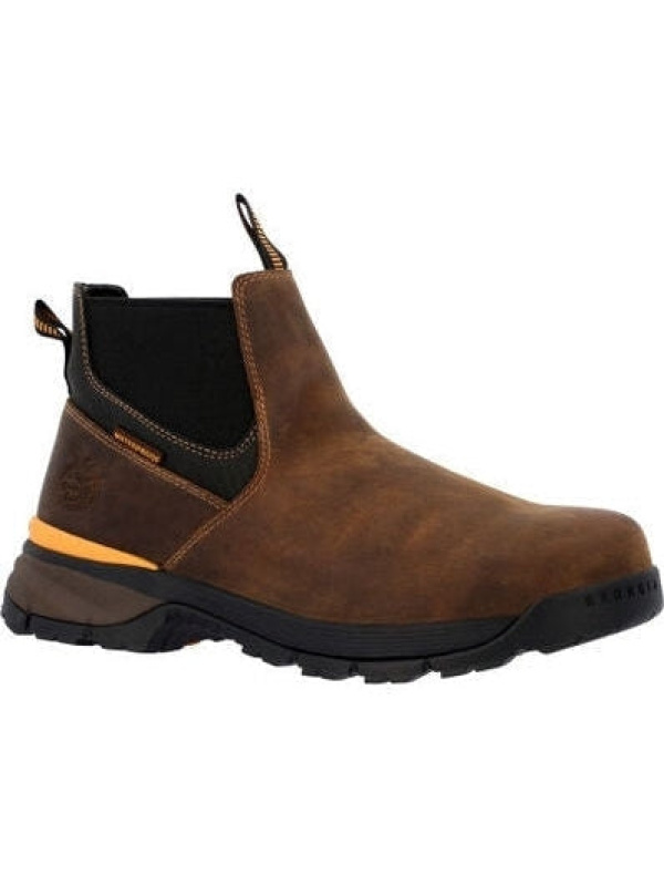 Georgia Men's TBD 5" Soft Toe WP Chelsea Work Boot -Brown- GB00599