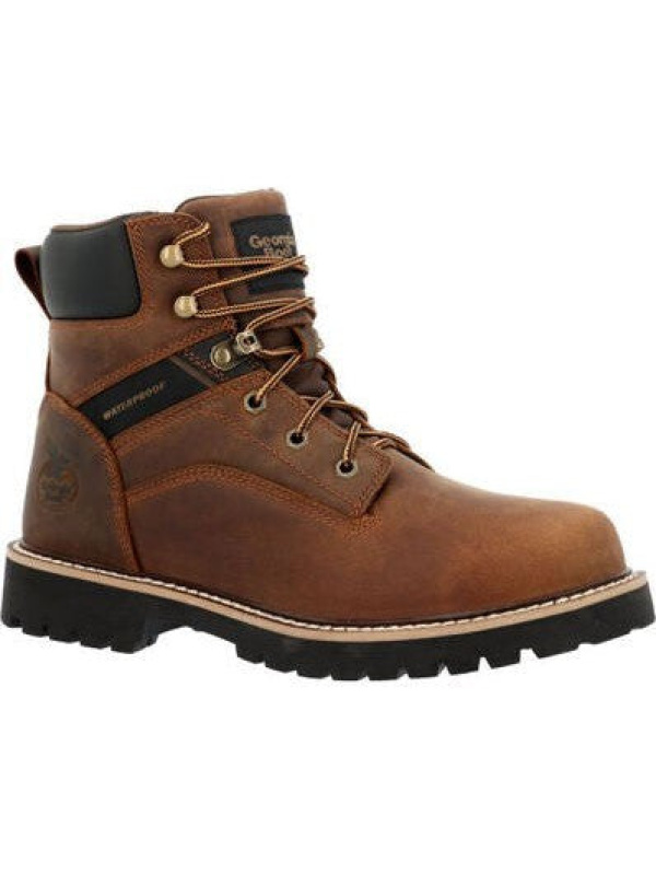 Georgia Men's Core 37 6" WP Slip Resistant Work Boot -Brown- GB00635
