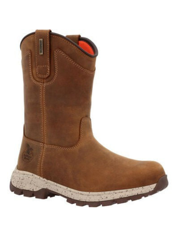 Georgia Women's Eagle Trail 10" Soft Toe WP Pull On Work Boot -Brown- GB00645