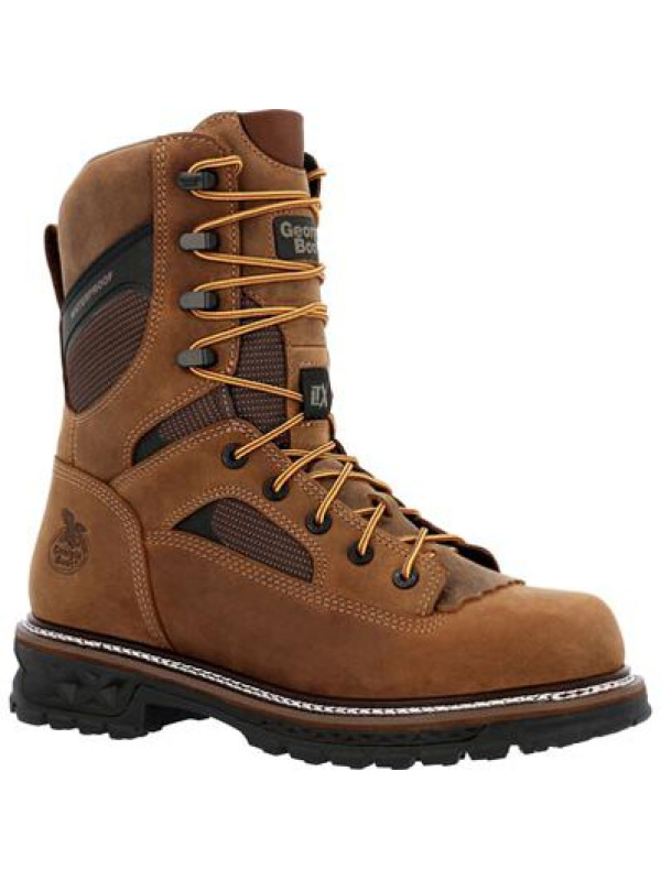 Georgia Men's LTX Logger 9" Soft Toe WP Work Boot- Brown- GB00668