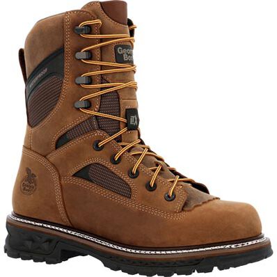Georgia Men's LTX Logger 9" CT WP Work Boot- Brown- GB00669