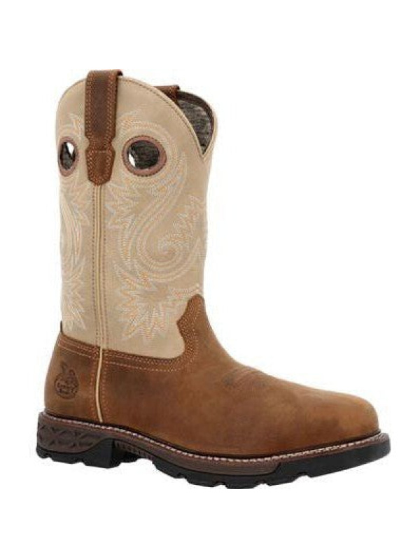 Georgia Men's Carbo Tec FLX 11" Alloy Toe Western Work Boot -Brown- GB00670