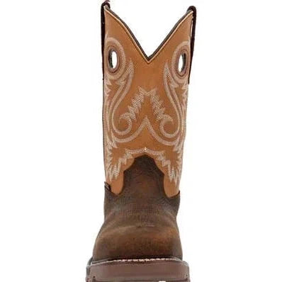 Georgia Men's Carbo Tec FLX 11" Alloy Toe WP Western Work Boot- Brown- GB00672 - Image 4