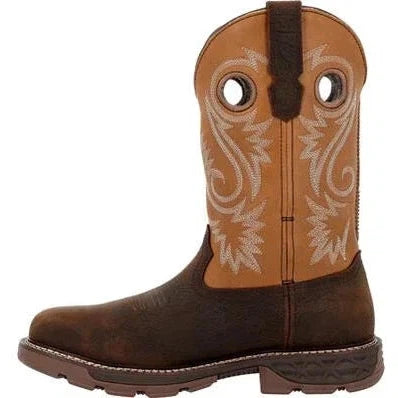 Georgia Men's Carbo Tec FLX 11" Alloy Toe WP Western Work Boot- Brown- GB00672 - Image 3