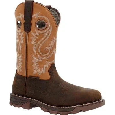 Georgia Men's Carbo Tec FLX 11" Alloy Toe WP Western Work Boot- Brown- GB00672