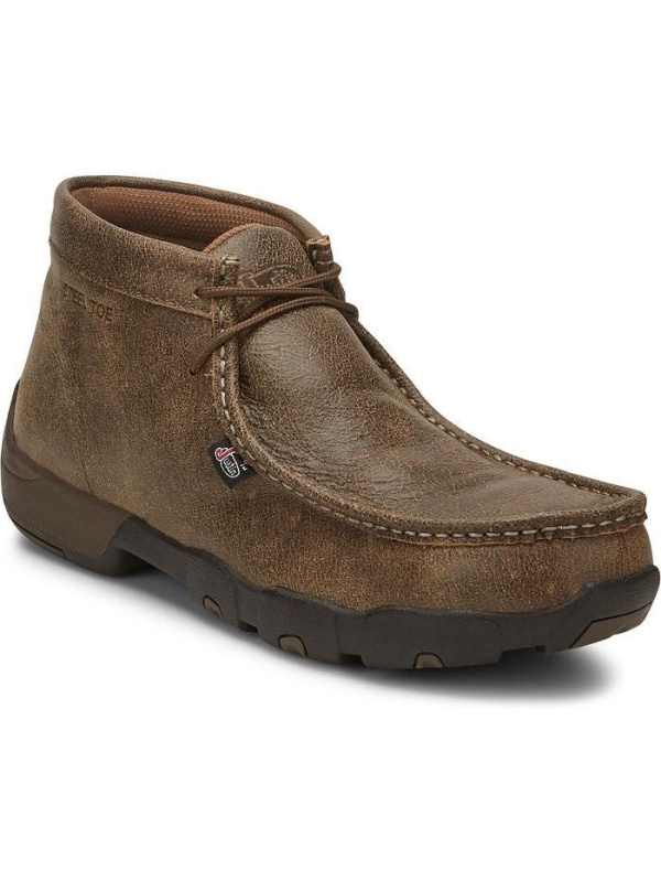 Justin Men's Cappie Steel Toe Work Boot -Tan Bomber- 237