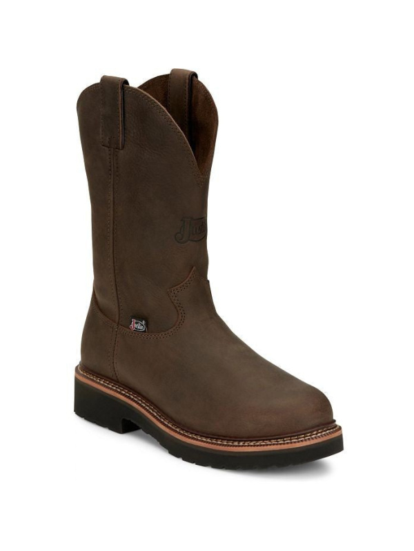 Justin Men's Carbide 11" Western Work Boot -Brown- OW4440