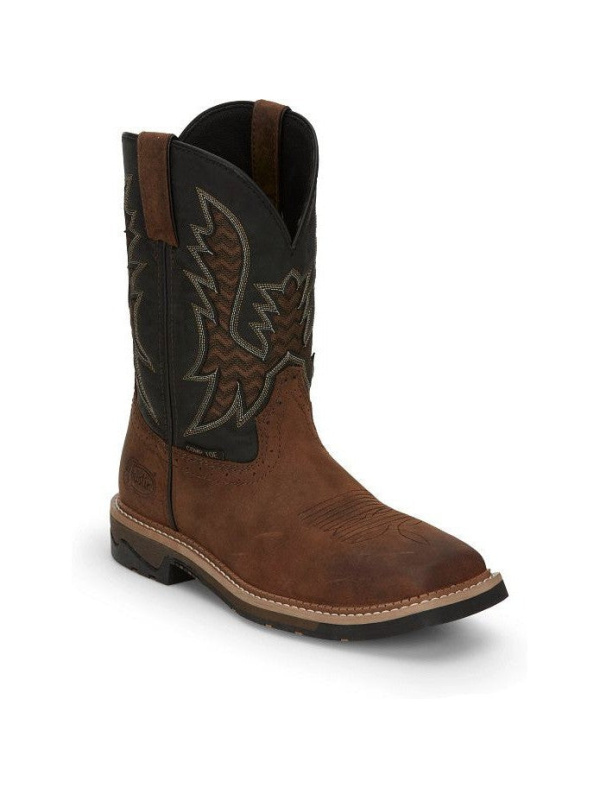 Justin Men's Bolt 11" Nano CT Western Work Boot -Brown- SE4113