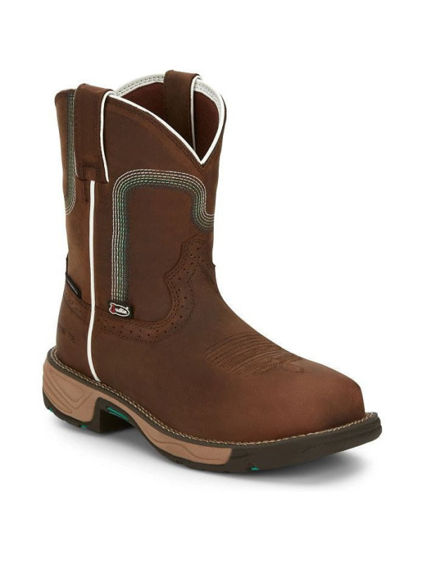 Justin Women's Rush 8" CT WP Western Work Boot -Brown- SE4360