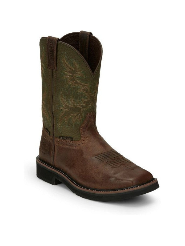 Justin Men's Keavan 11" ST Met Guard Western Work Boot -Brown- SE4570