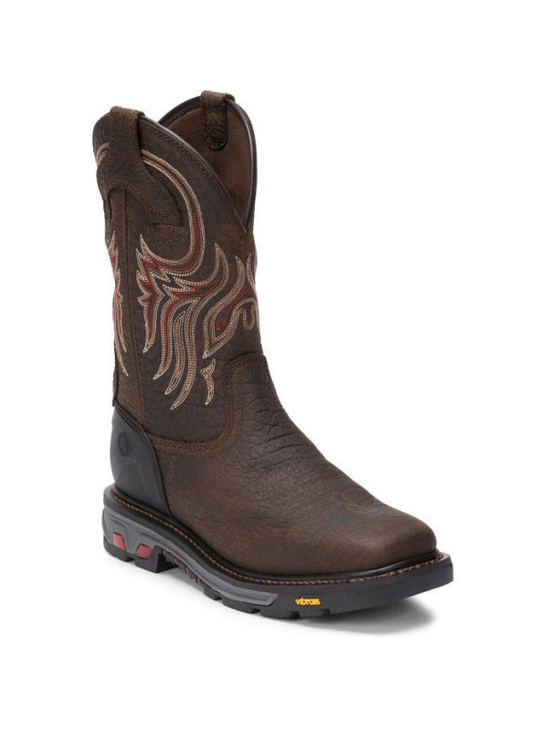 Justin Men's Driscoll 11" Western Work Boot - Pecan Brown - WK2110