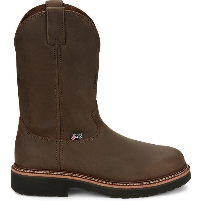 Justin Men's Carbide 11" Western Work Boot -Brown- OW4440 - Image 2