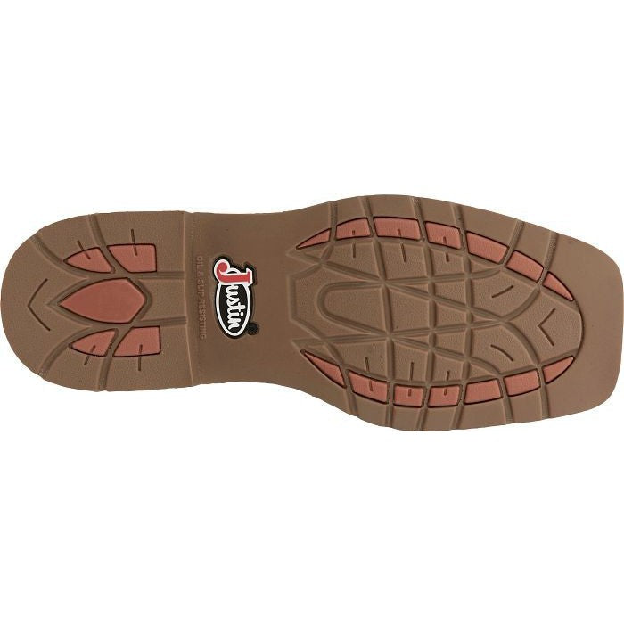 Justin Men's All Round 11" WP Western Work Boot -Brown- SE3114 - Image 8