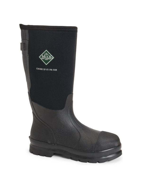 Muck Men's Chore Wide Calf Steel Toe WP Rubber Work Boot - Black - MCXF-STL