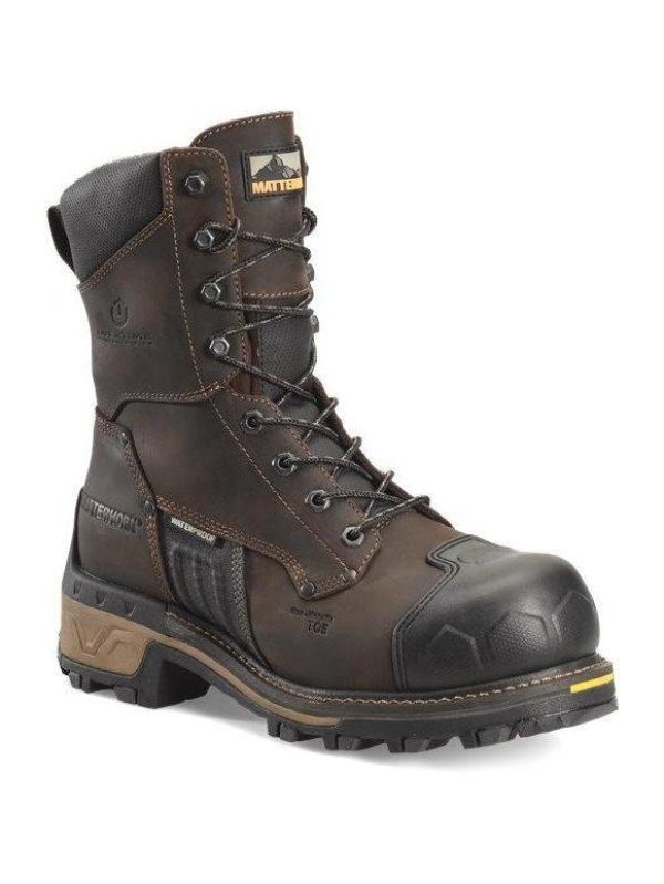 Matterhorn Men's Max 8" Comp Toe WP Logger Work Boot Brown MT2560