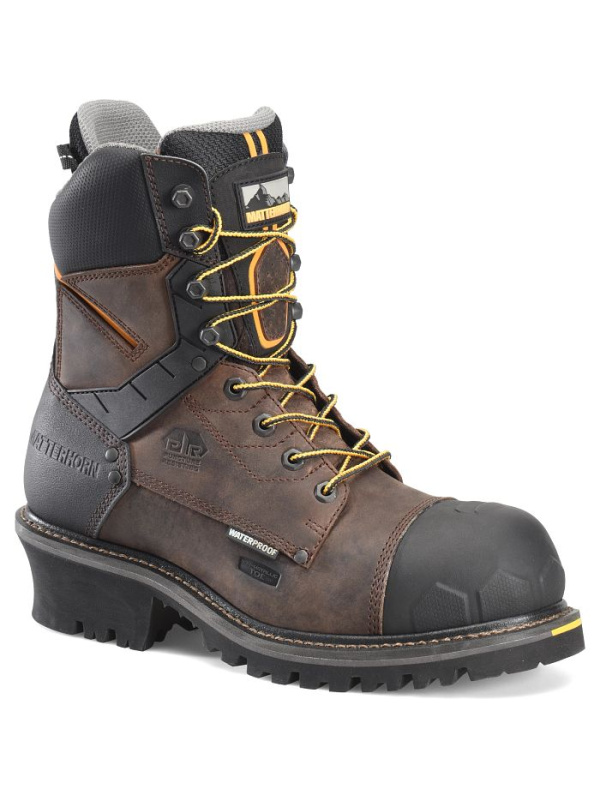 Matterhorn Men's Pr Steadfast 8" WP Comp Toe Logger Work Boot -Brown- MT2558