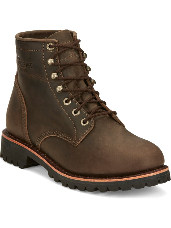 Chippewa Men's Classic 2.0 6" Plain Toe Work Boot - Brown - NC2080