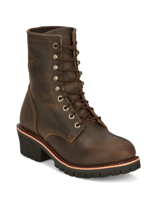 Chippewa Men's Classic 2.0 8" Soft Toe Lace Up Work Boot -Brown- NC2090
