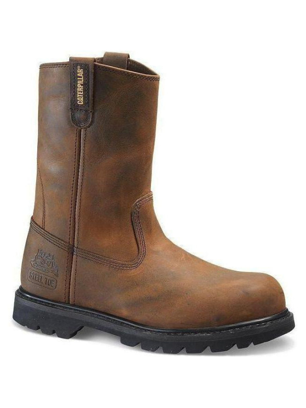 CAT Men's Revolver Steel Toe Pull On Work Boot - Brown - P89516