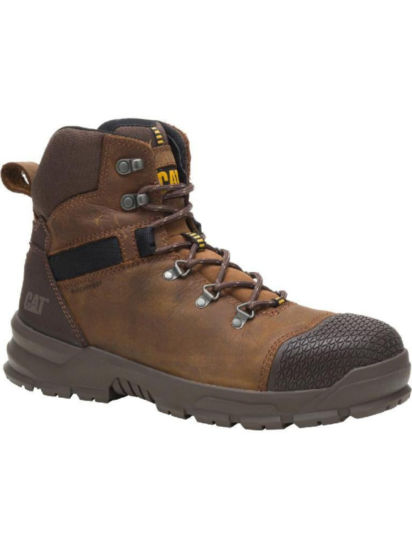 CAT Men's Accomplice X Steel Toe WP Work Boot - Brown - P91331
