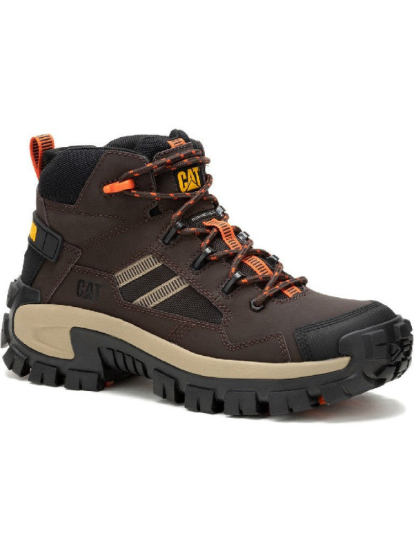 Cat Men's Invader Mid Vent CT Slip Resist Work Boot -Coffee- P91663