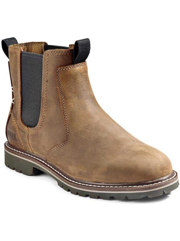 Kodiak Women's Bralorne WP Slip Resist Chelsea Work Boot -Brown- 4TEABN