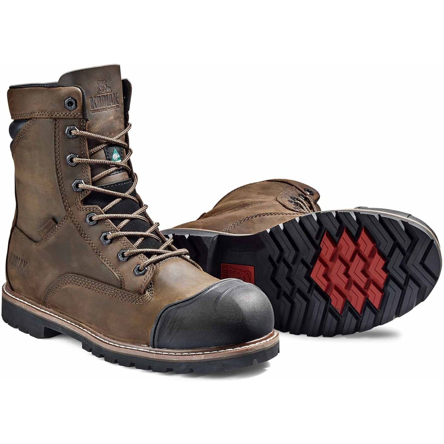 Kodiak Men's Mckinney M.U.T 8" Comp Toe WP Work Boot -Brown- 4TEPDB - Image 3