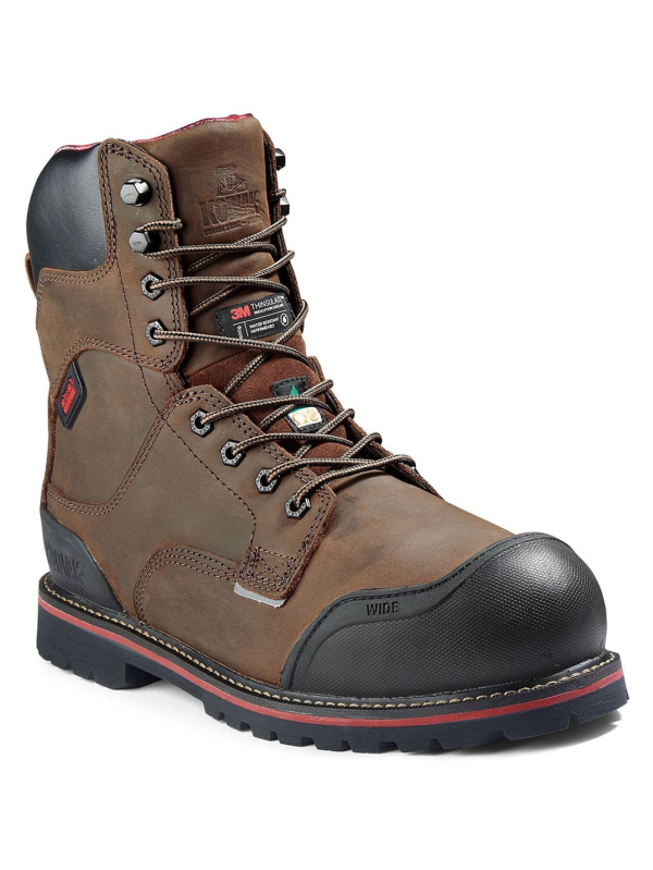 Kodiak Men's Widebody Warm 8" Comp Toe WP Work Boot -Brown- 8353DB
