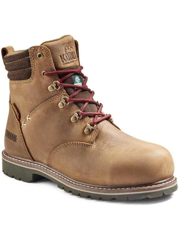 Kodiak Women's Bralorne 6" CT Waterproof Safety Work Boot -Brown- K4TEBN