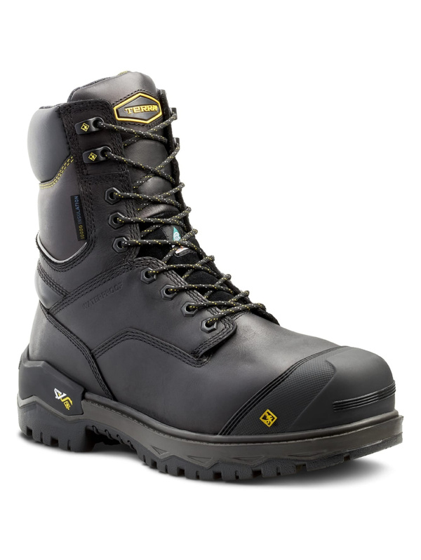 Terra Men's Gantry LXI 8" Nano Comp Toe WP Work Boot -Black- 4TAXBK