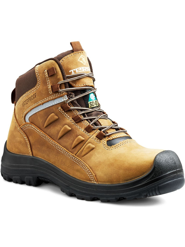 Terra Men's Findlay 6" Comp Toe WP Safety Work Boot -Brown- R5204B