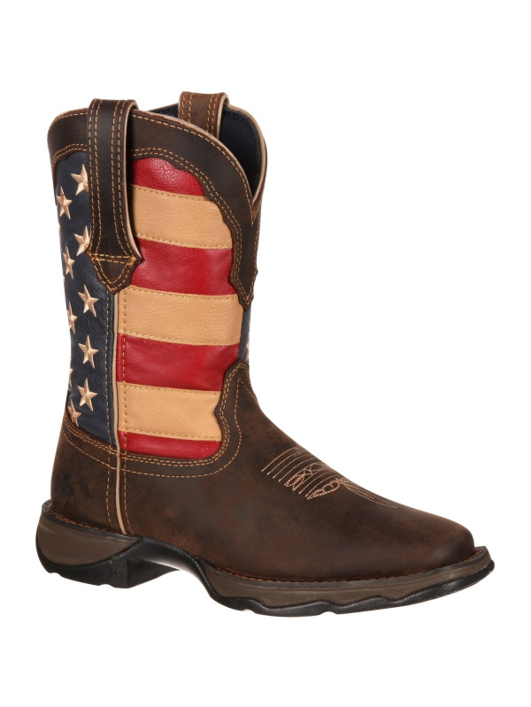 Durango Women's Lady Rebel Patriotic 10" Square Toe Western Flag Boot RD4414