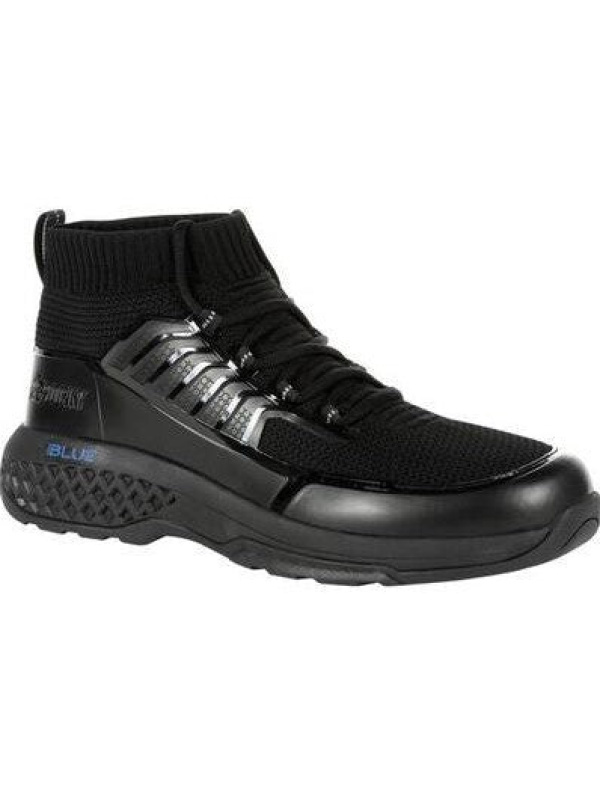Rocky Men's Code Blue 5" Knit Slip Resist Public Service Boot -Black- RKD0053