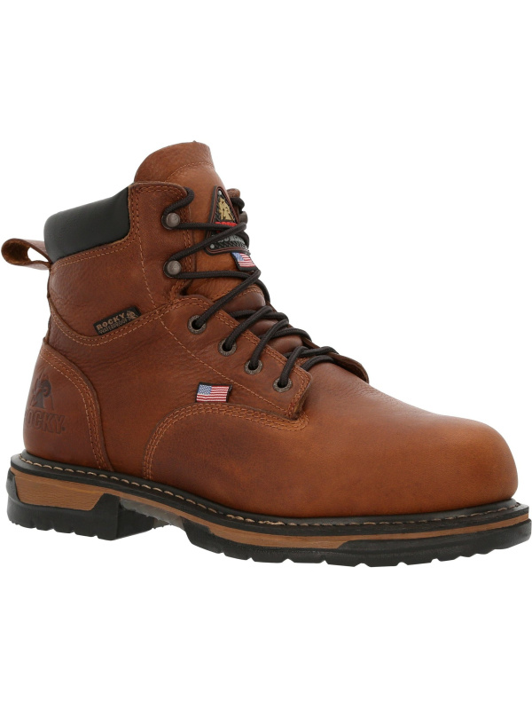 Rocky Men's IronClad 6" Steel Toe WP MG USA Made Work Boot - RKK0362
