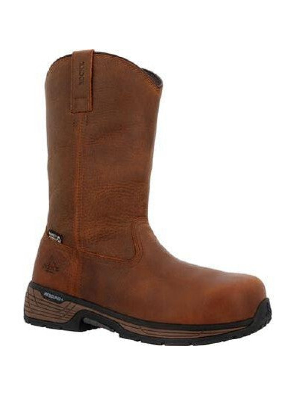 Rocky Men's Treadflex 11" Comp Toe WP Wellington Work Boot- Crazy Horse- RKK0469