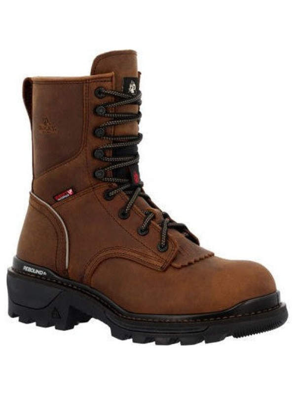 Rocky Men's Rams Horn 9" Comp Toe WP Logger Work Boot -Horse- RKK0477