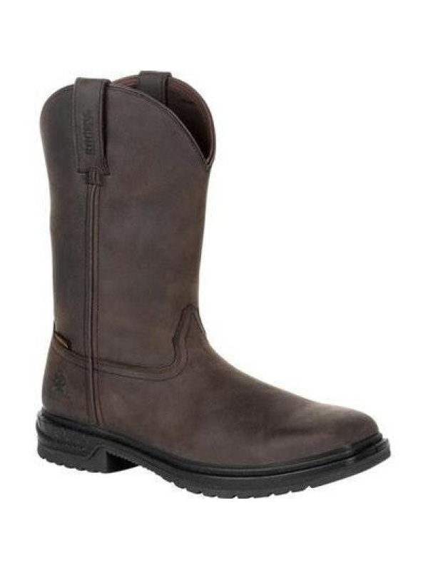 Rocky Men's Worksmart 11" Comp Toe WP Wellington Boot -Chocolate- RKW0276
