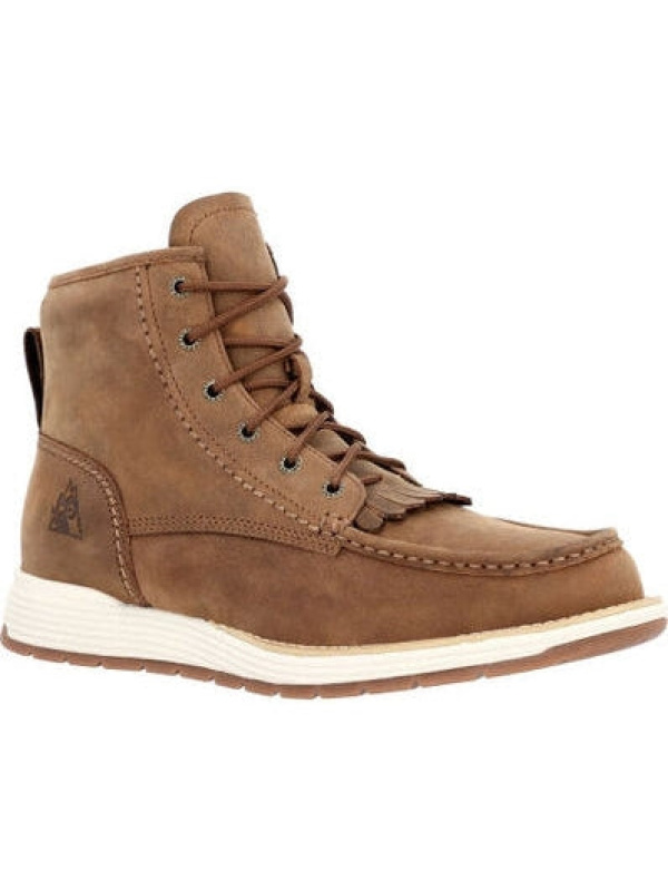 Rocky Men's Farmstead 6" Round Toe Western Work Boot Brown RKW0397