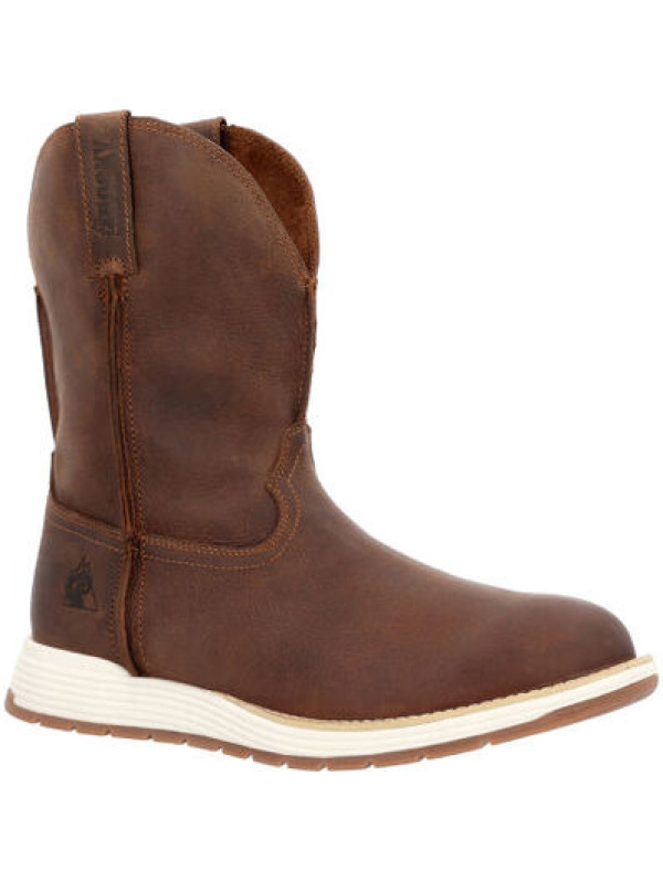 Rocky Men's Farmstead 10" Comp Toe Wellington Work Boot -Brown- RKW0400