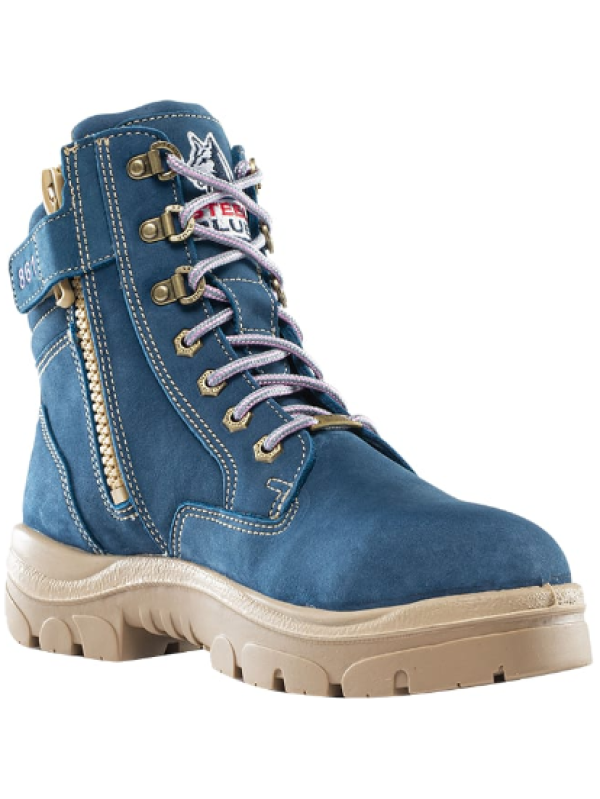 Steel Blue Women's Jungle 6" WP Soft Toe Cross Zip Ankle Boot - Sand - 812861