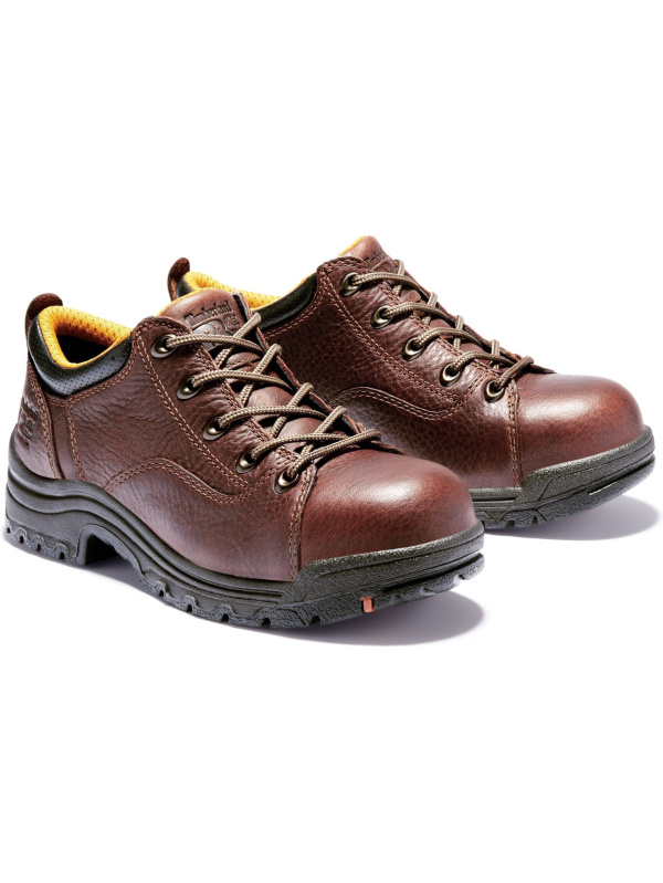 Timberland PRO Women's TITAN Alloy Toe Oxford Work Shoe - Brown - TB063189214