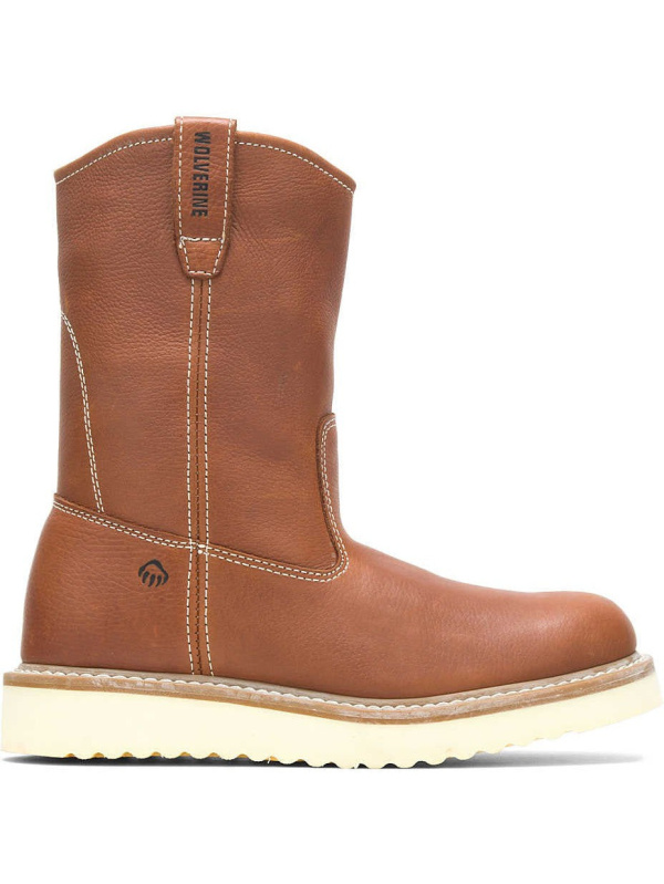 Wolverine Men's Rugged 10" Soft Toe Wellington Work Boot- Brown- W08285