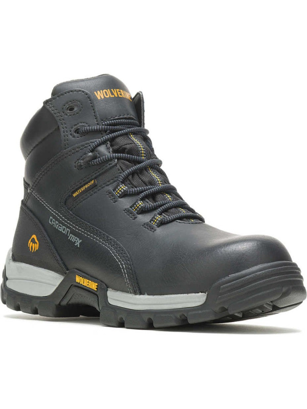 Wolverine Men's Tarmac 6" Comp Toe WP Work Boot- Black- W10304