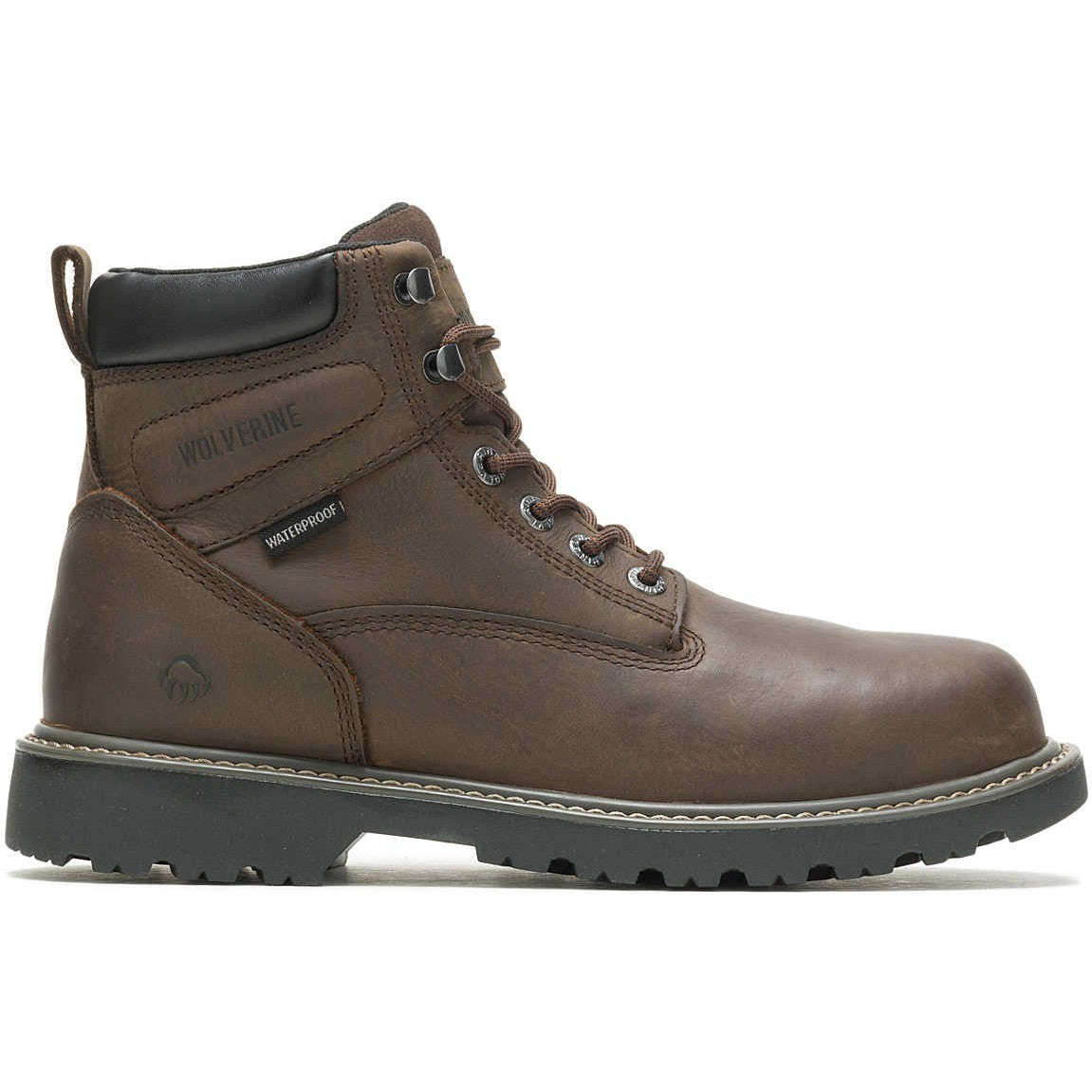 Wolverine Men's Floorhand 6" Steel Toe WP Work Boot -Brown- W10633 - Image 2