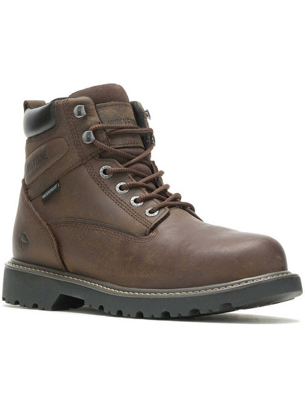 Wolverine Men's Floorhand 6" Steel Toe WP Work Boot -Brown- W10633