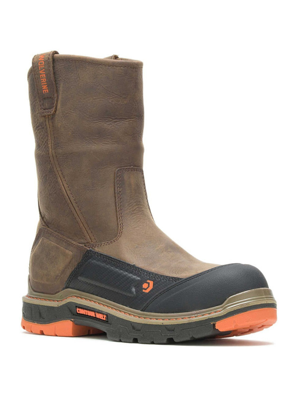 Wolverine Men's Overpass Carbonmax Comp Toe WP Work Boot- Coffee- W10708